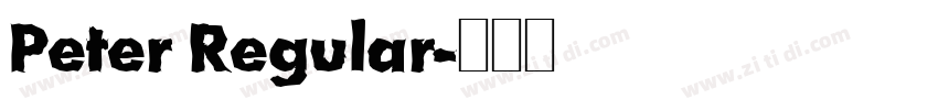 Peter Regular字体转换